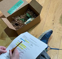 Explorer clue box, and writing assignment 4th and 5th graders.